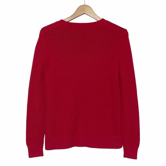 J Crew Red Cotton/Merino Wool Sweater - Picture 6 of 10